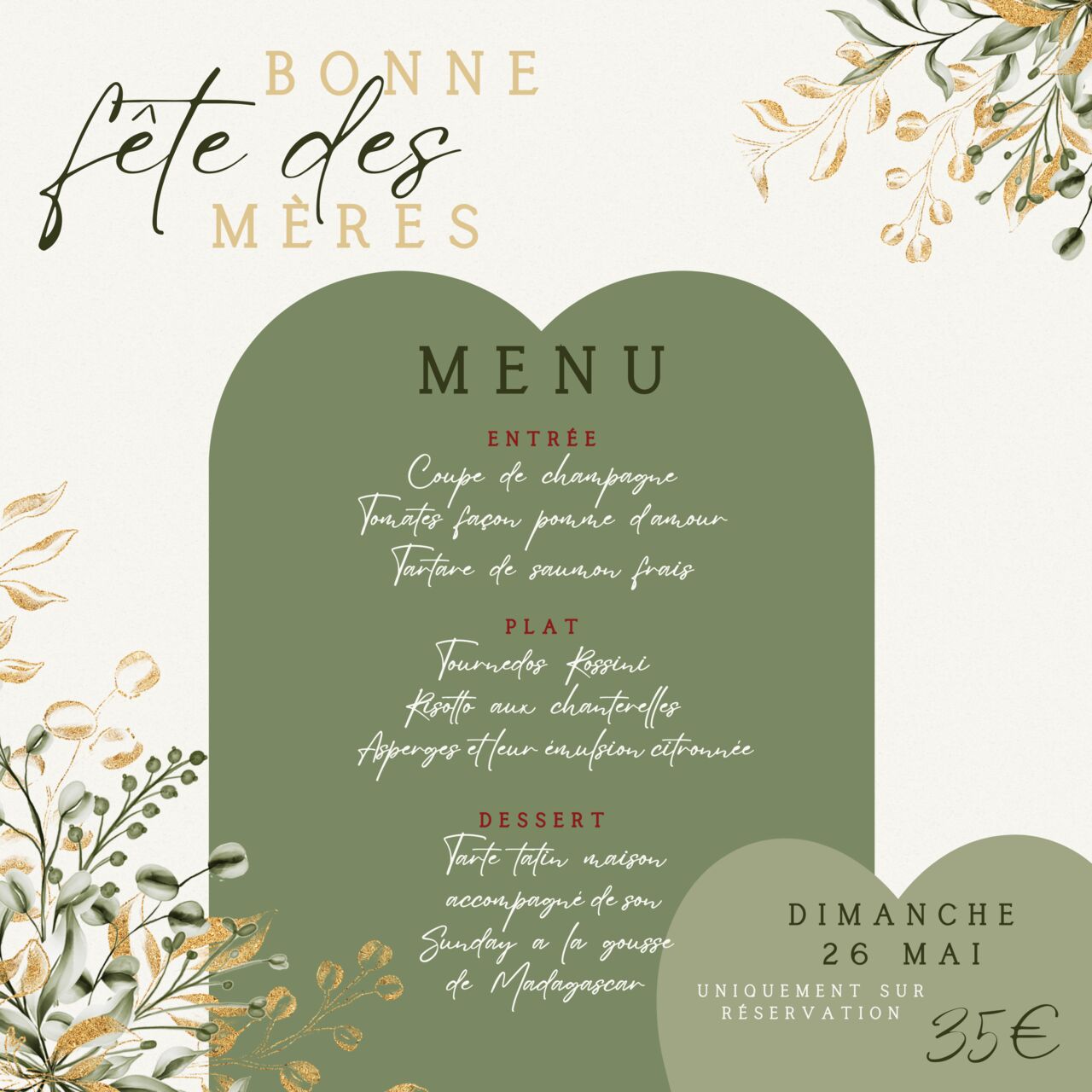 Évènement fête des mères