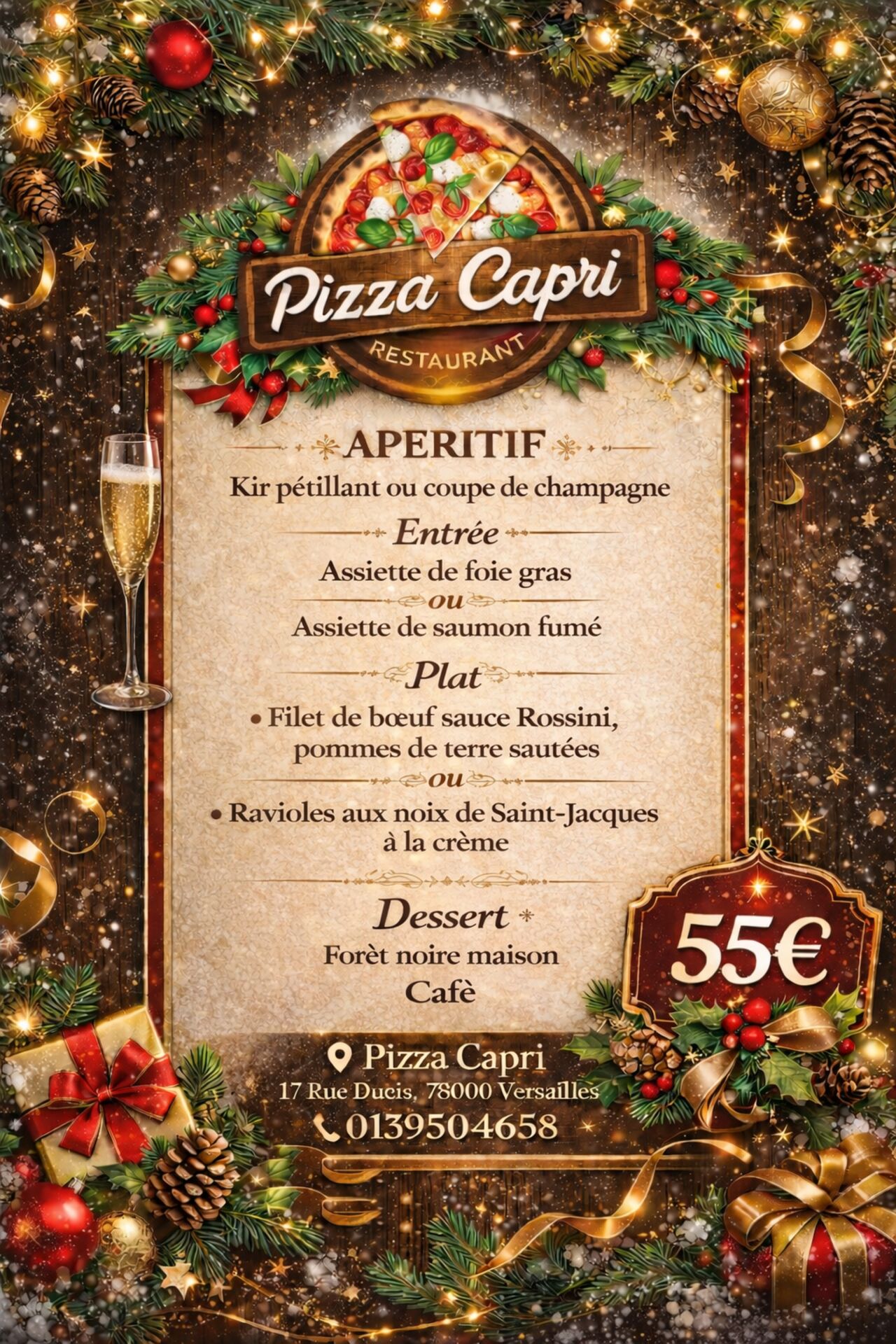 🎉 Célébrez le réveillon du Nouvel An chez Pizza Capri 🎉