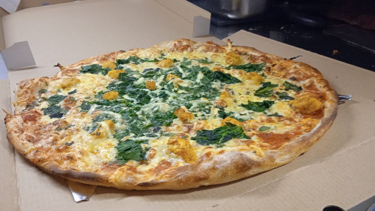 Pizza Špenát s kuřecím masem