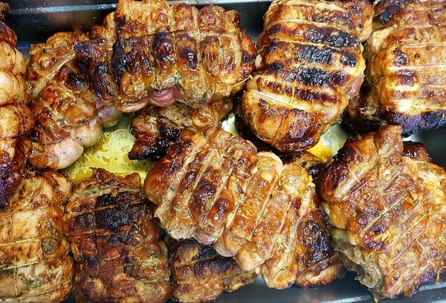 Rôtis de dinde farcis aux champignons 