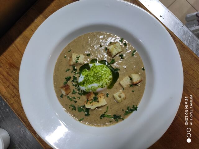 Crémeux de lentilles oeuf Mollet