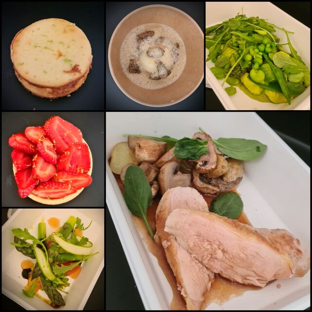 CONFINEMENT,MENU A EMPORTER 30€
-Asperges verte, ail noir, pamplemousse
-Œuf parfait aux morilles... et plus encore