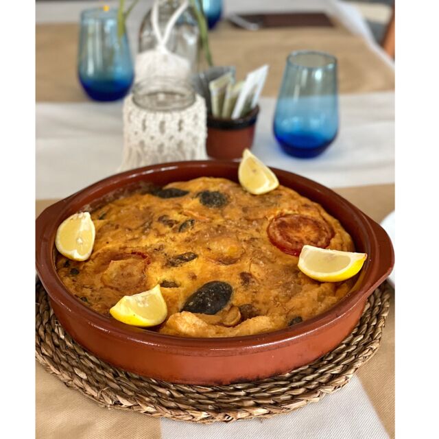 Arroz al horrno con costra 