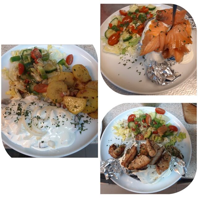 Hausgenachte Folienkartoffeln oder Matjes 