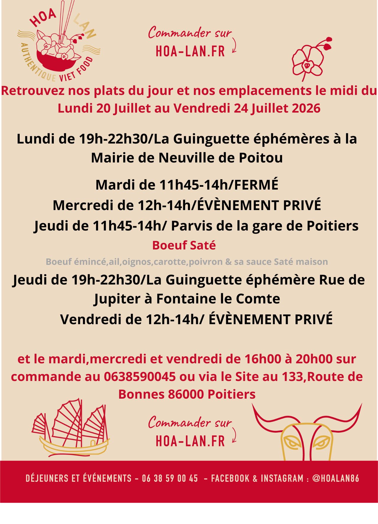 Semaine du 20 au 24 Juillet 2026
