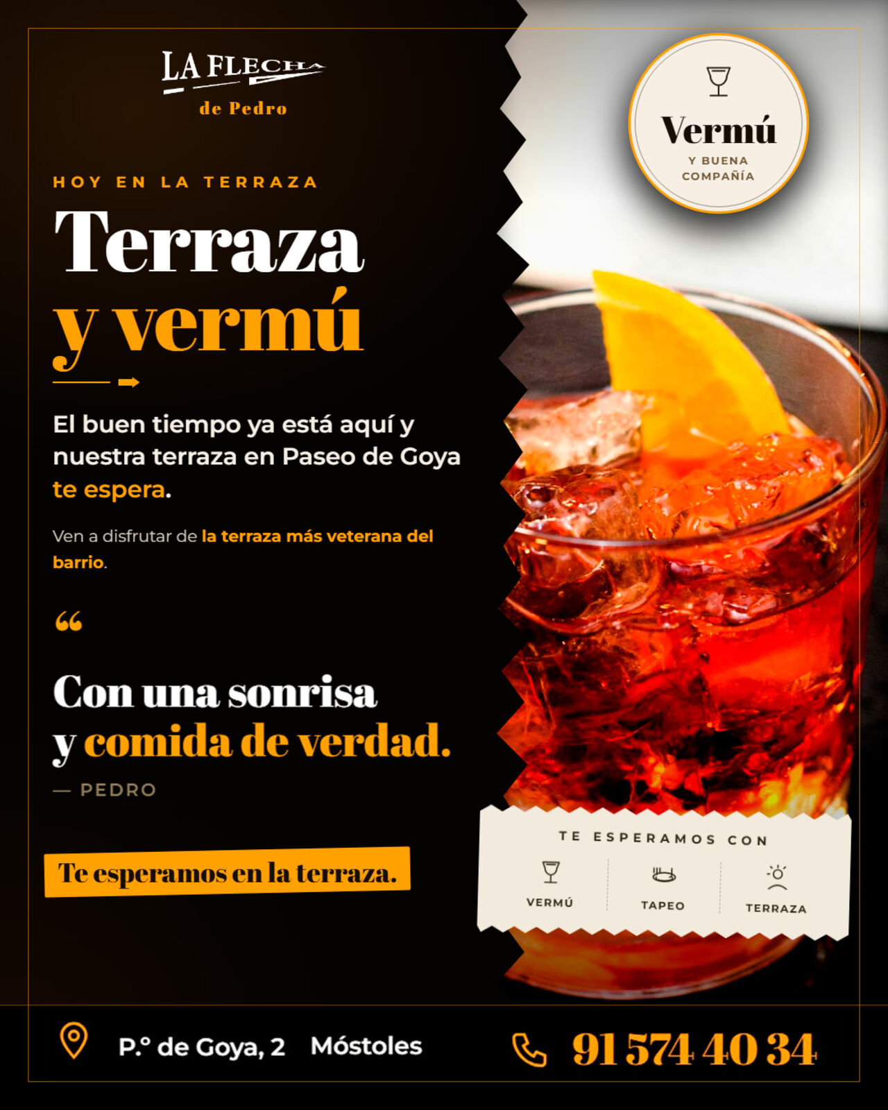 ¡Ya es hora del vermú en nuestra terraza!