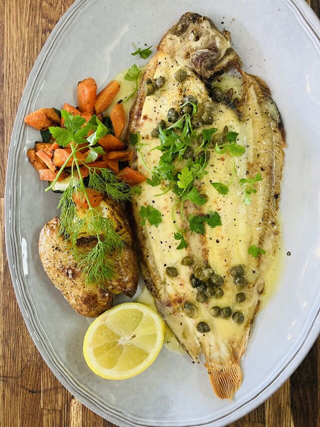 lovely Sole fish with caper butter