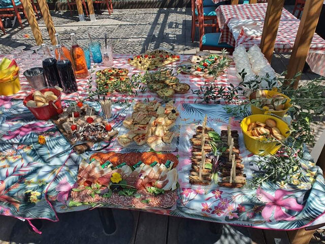 Buffet lors d'une prestation