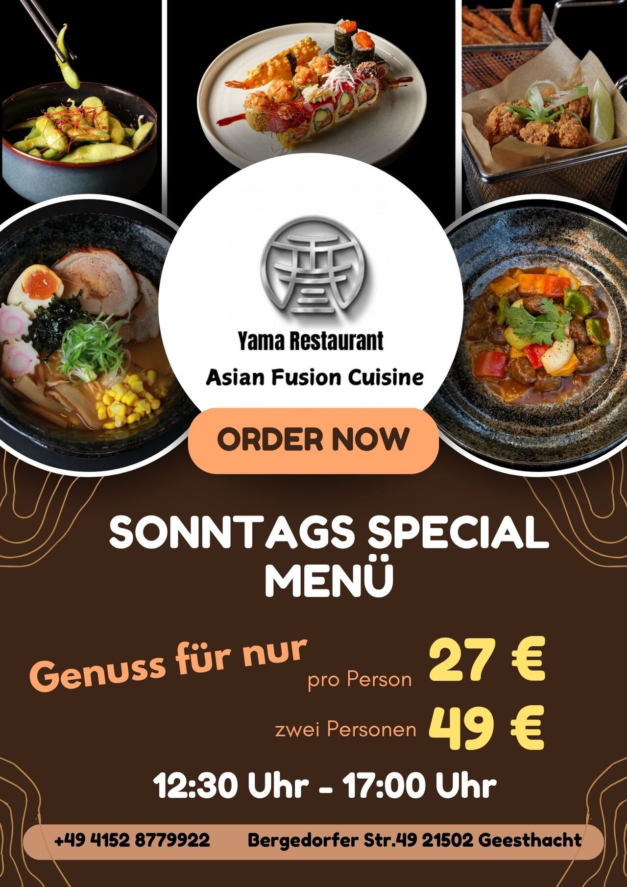 Sonntags Special Menü