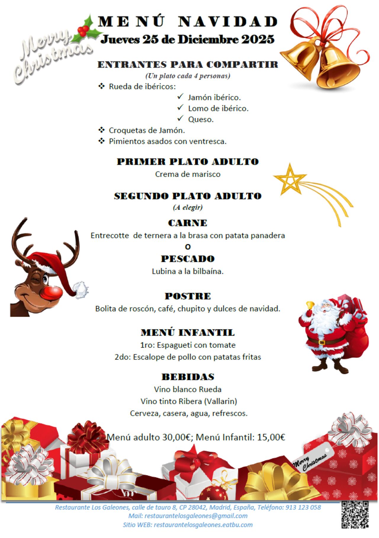 Menú de Navidad... Jueves 25 Diciembre 2025