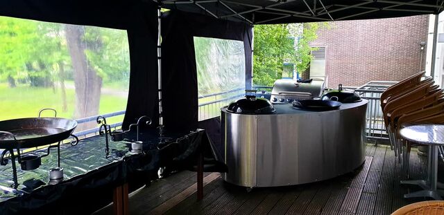 Grillstation im Kurhaus