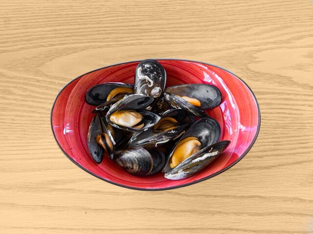 Mejillones al vapor, frescos mejillones preparados con el secreto de Duetto.