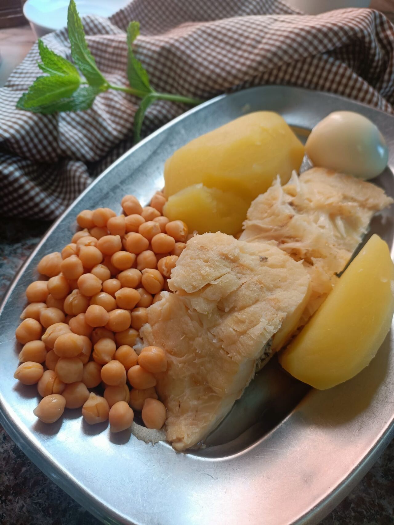 Bacalhau Cozido com grão