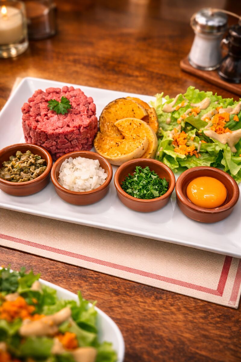 tartare de boeuf non préparé