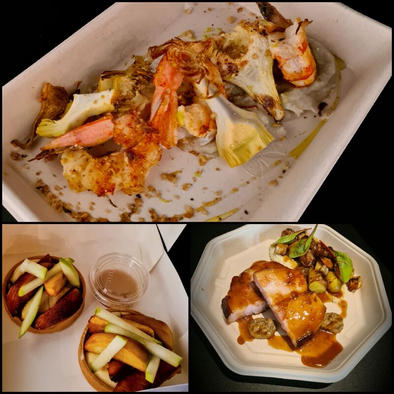 CONFINEMENT , MENU A EMPORTER 26€
- Salade d'artichaud, gambas
- Poitrine de cochon
- Tarte aux pommes