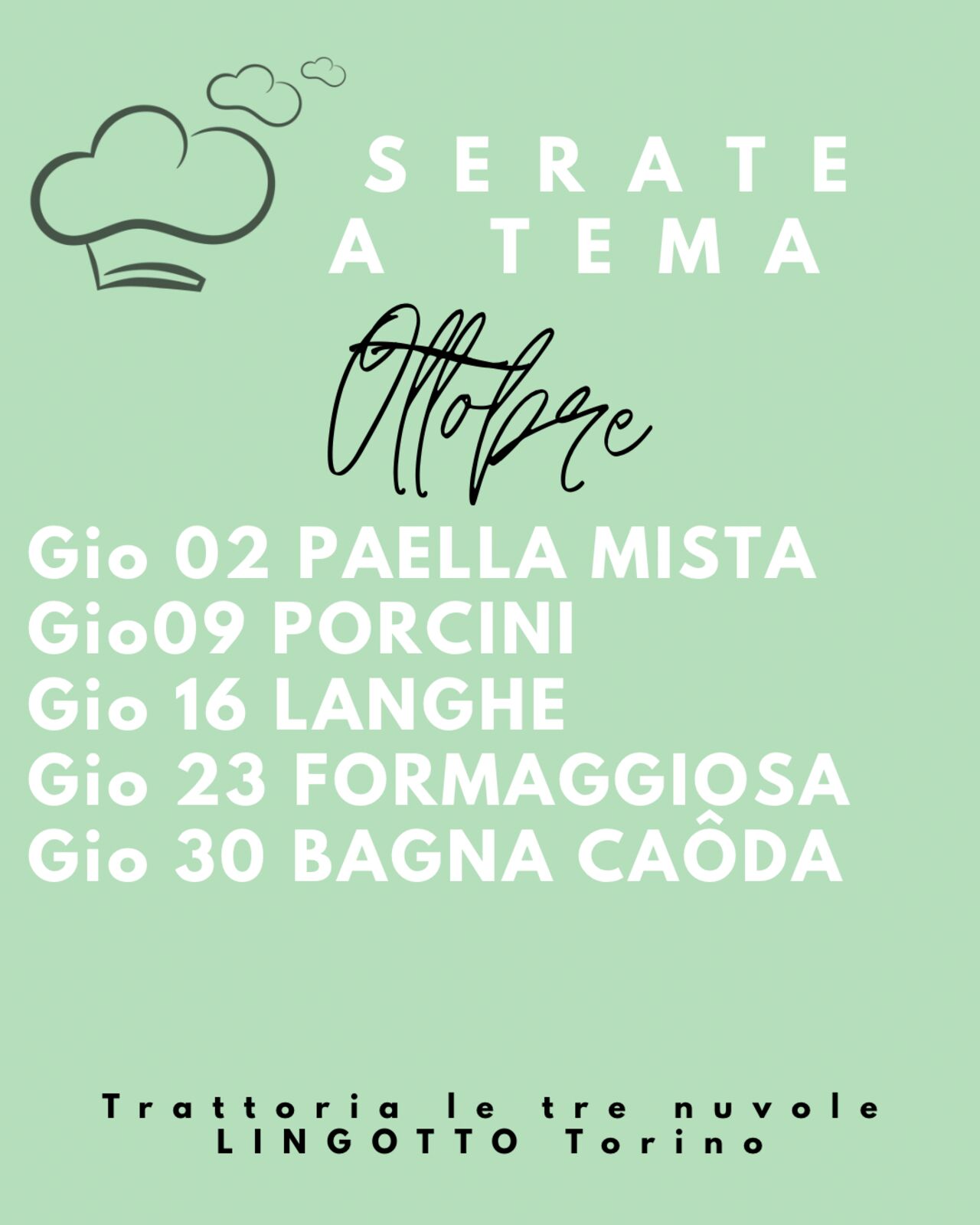 Serate a tema OTTOBRE