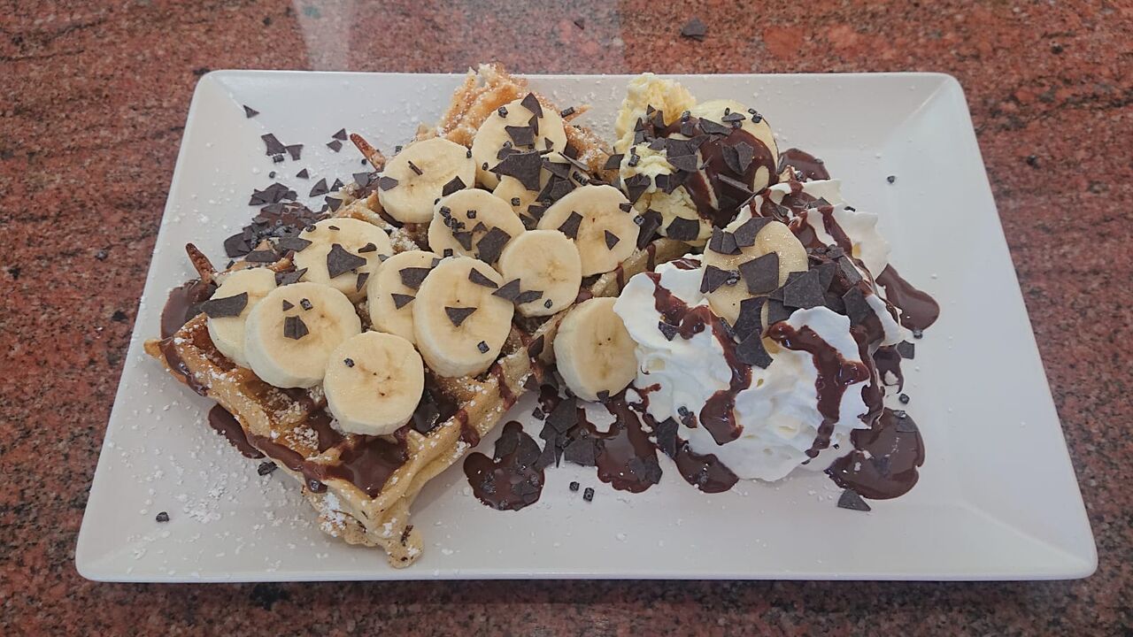 Vanille Waffeln Banane