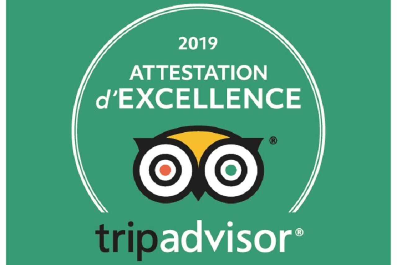 Certificat d'Excellence 2019 Tripadvisor
