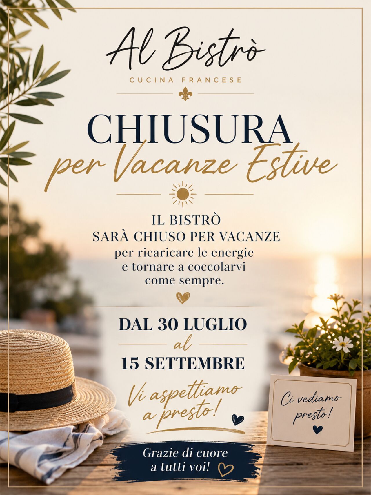 Chiusura estiva