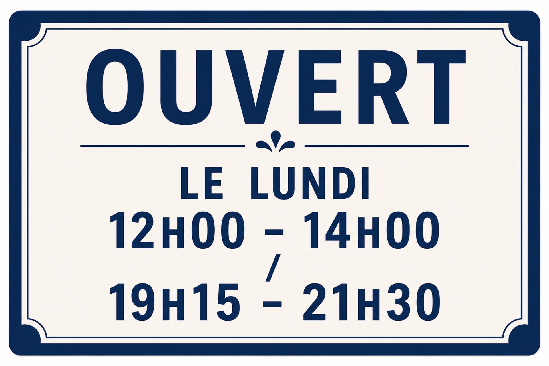 OUVERTURE LUNDI