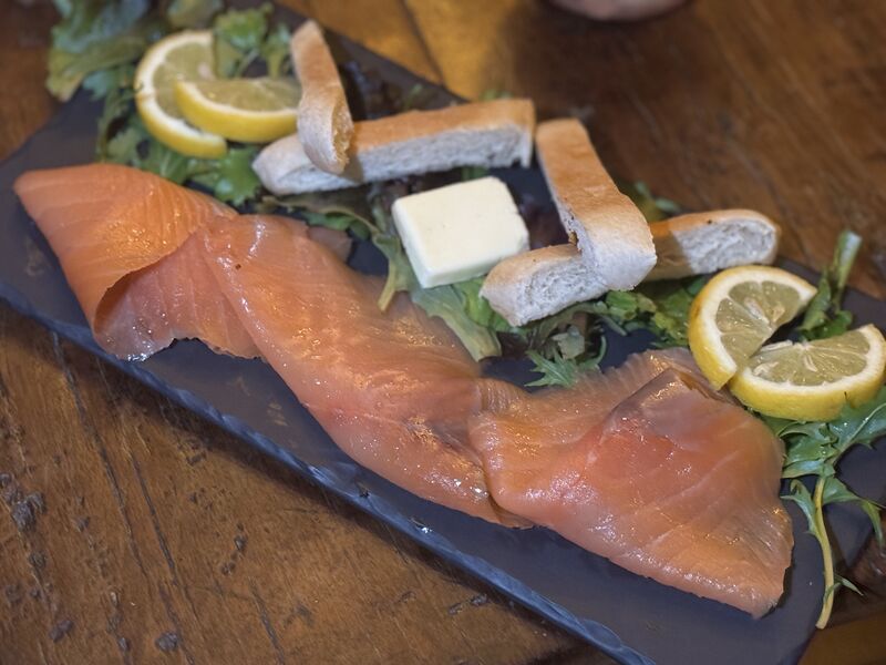 Assiette de saumon fumée