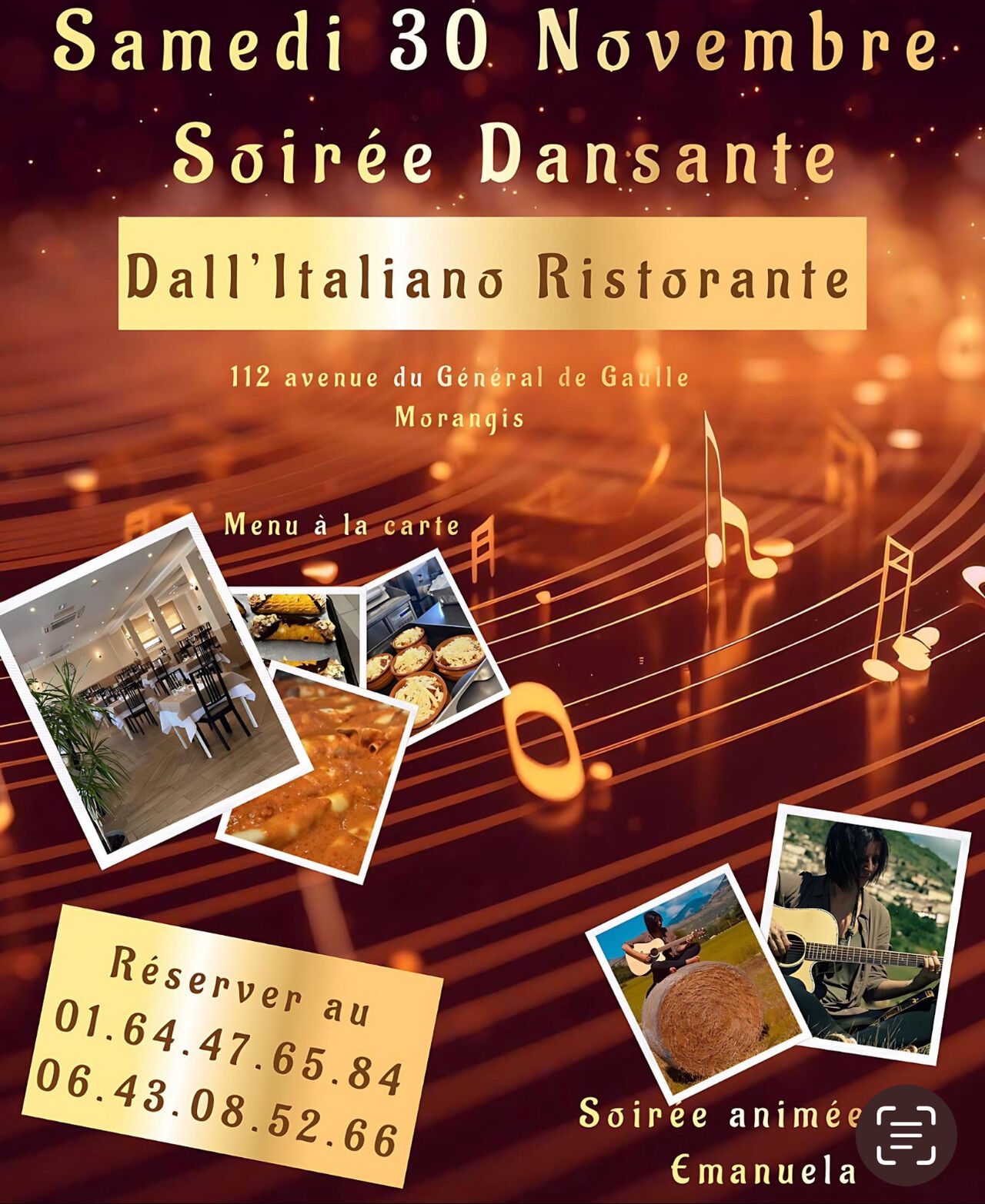 Soirée dansante le 30 novembre 2024