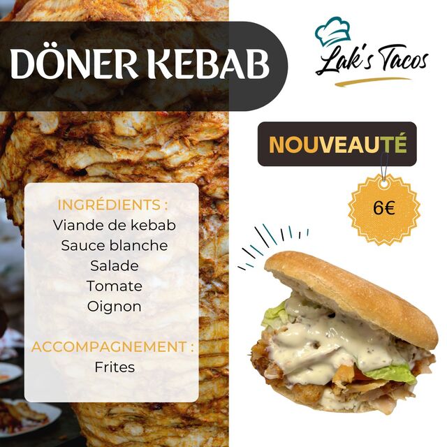 Kebab salade tomate oignon. 