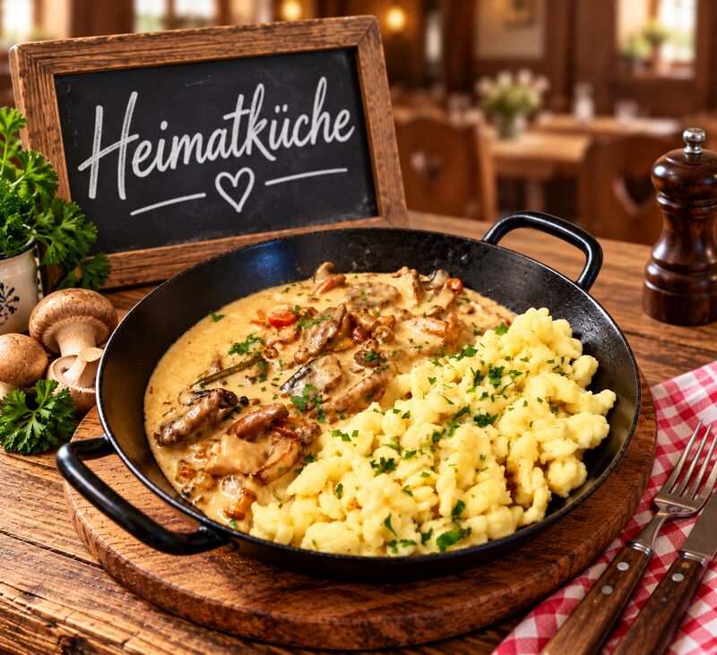 Pilzpfanne mir Rinderfilet Streifen 