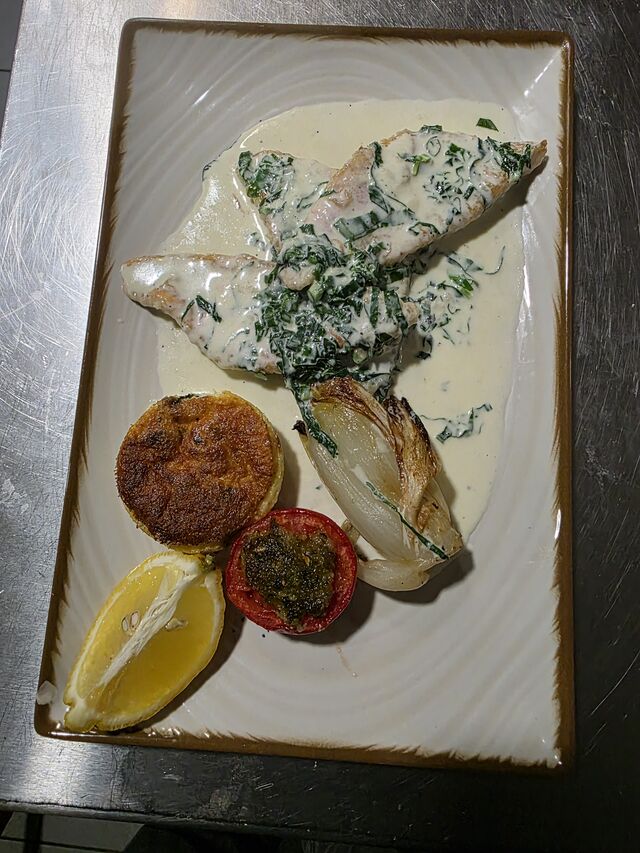 Filets de rouget a l'ail des ours