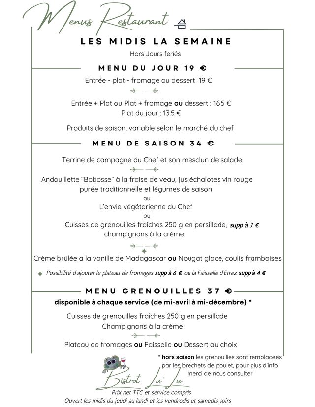 MENU SEMAINE