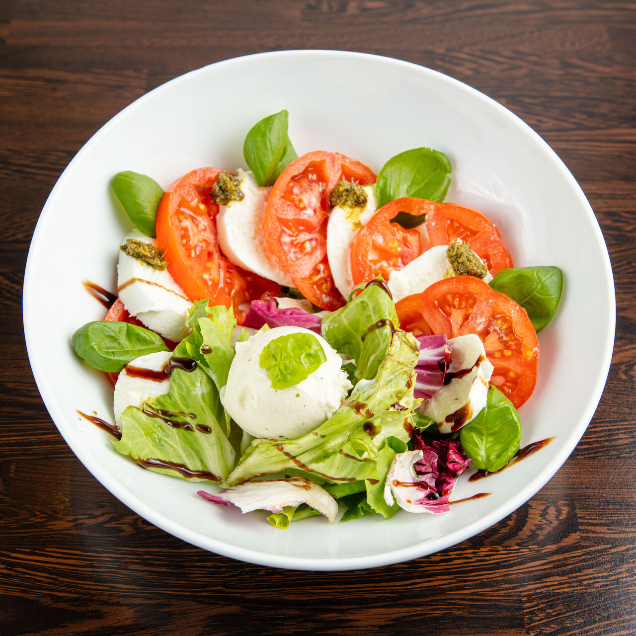 Tomates Mozzarella di Buffala & et son sorbet basilic 