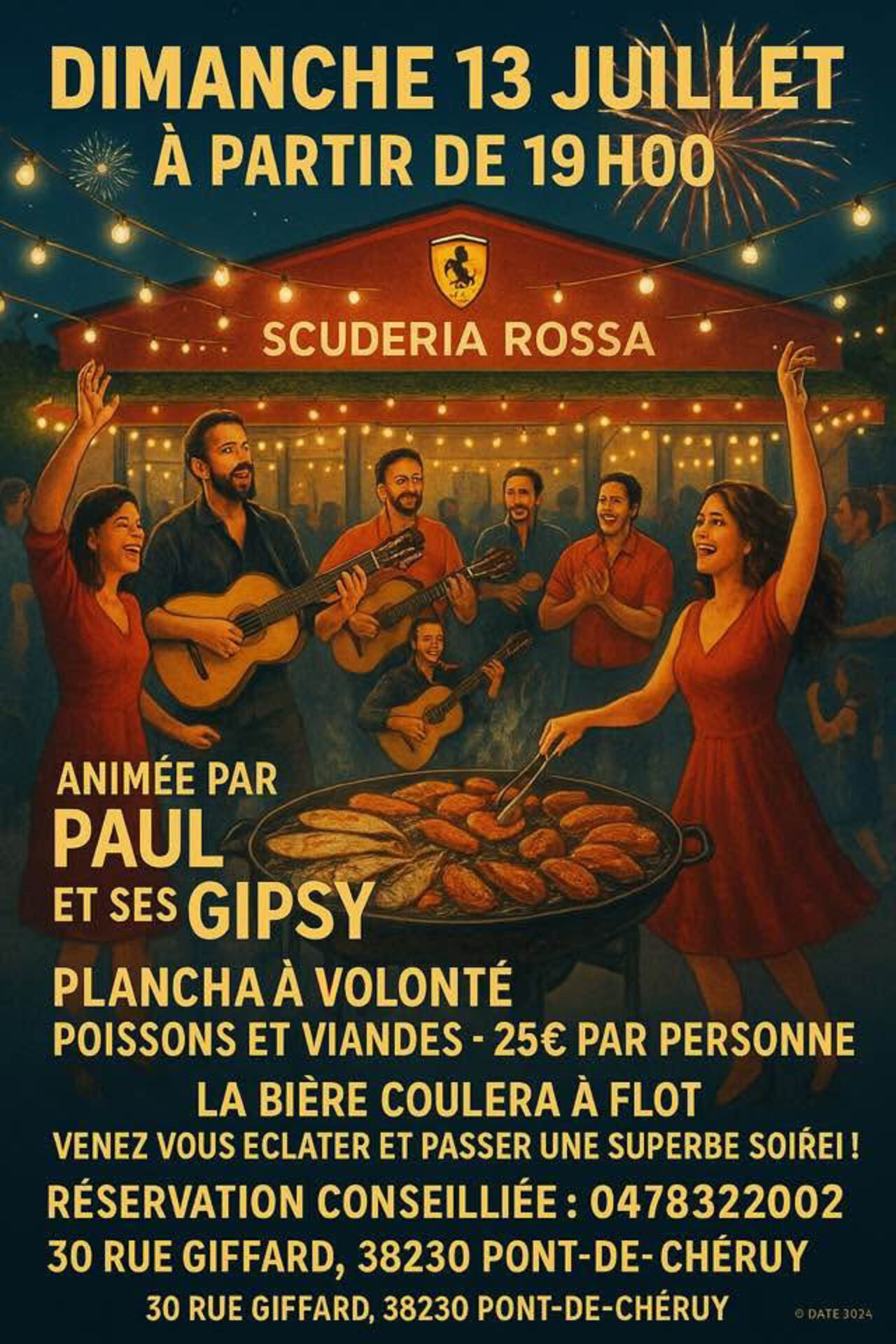MEGA FIESTA DU 13 JUILLET A LA SCUDERIA ROSSA