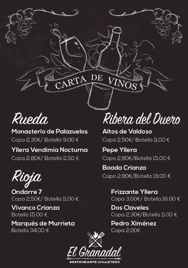 CARTA DE VINOS
