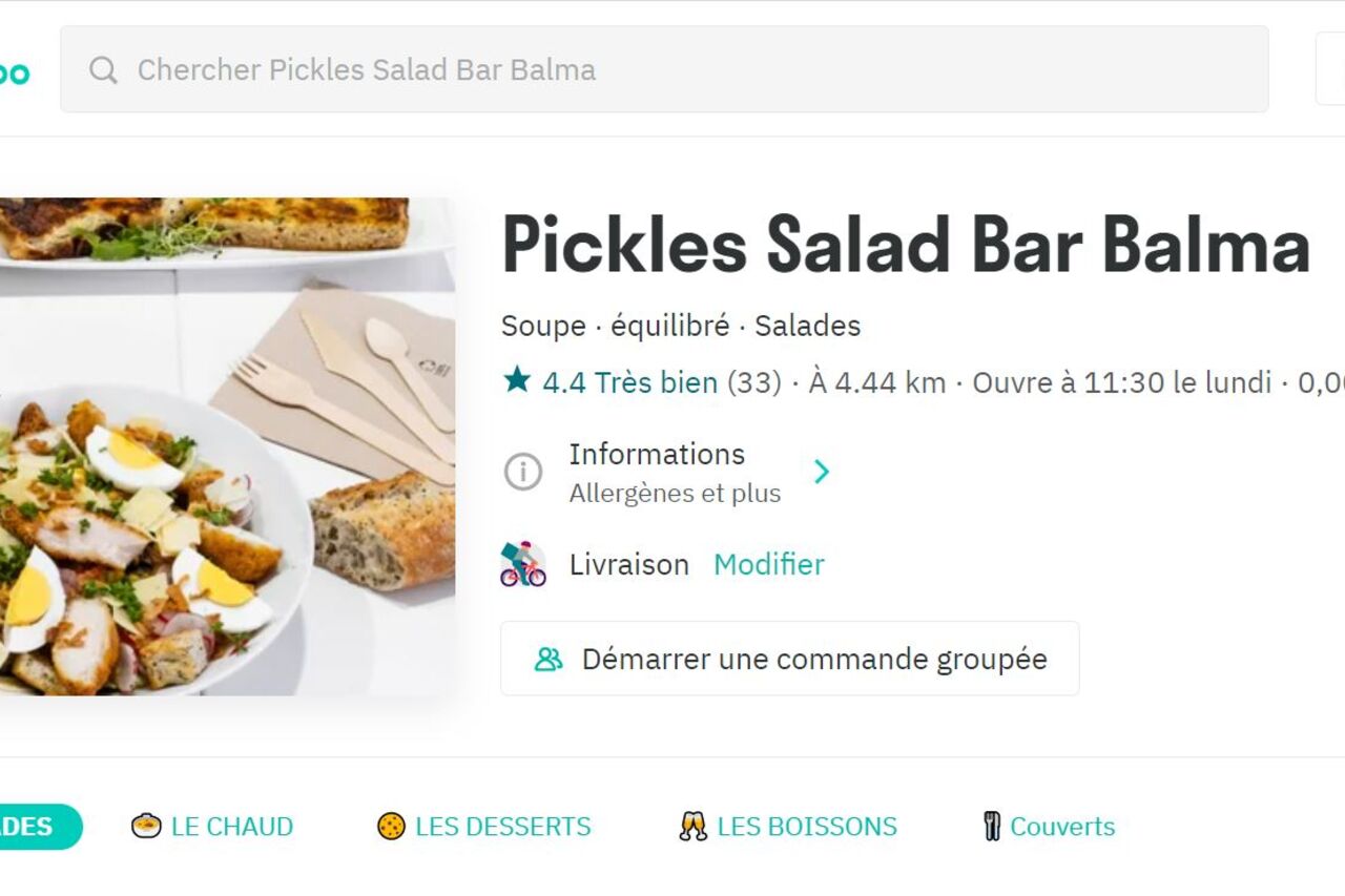 Livraisons Pickles avec Deliveroo