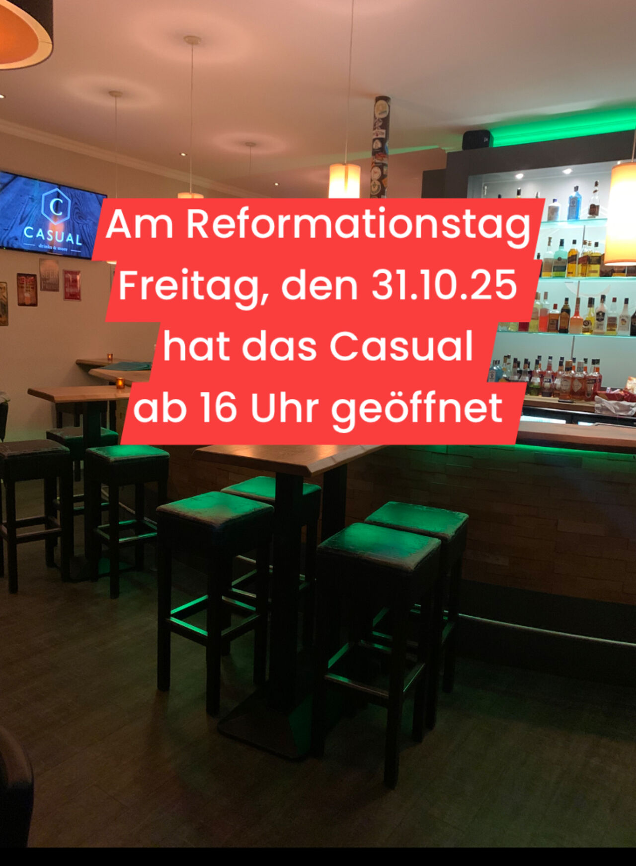 Am Reformationstag Freitag, den 31.10.25 sind wir ab 16 Uhr für euch da🎃
