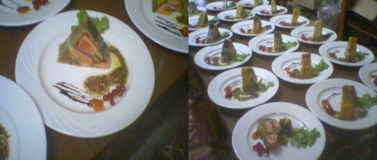 Préssé de saumon et poivron confit