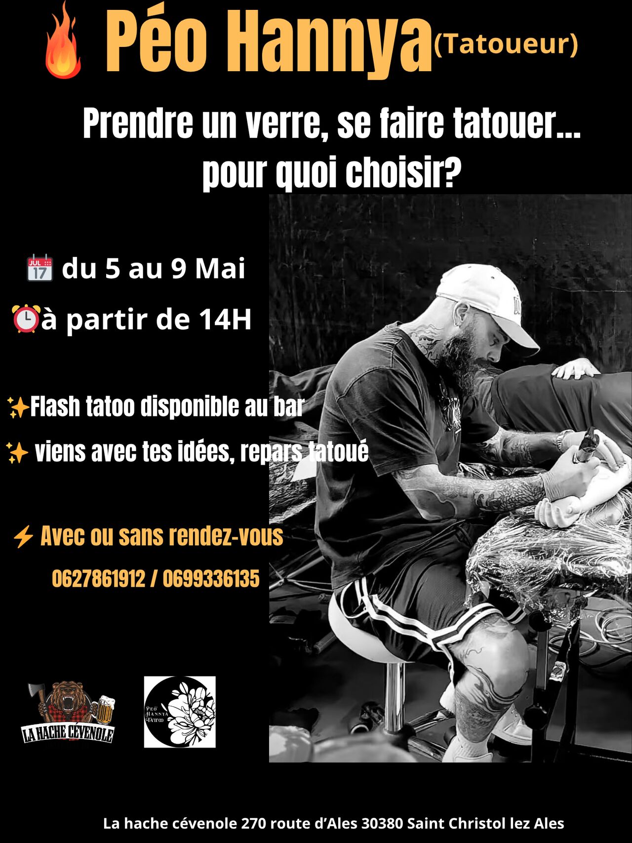 Viens te faire tatouer😎 du 5au9/05