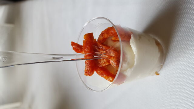 verrine amandes grillées chorizo