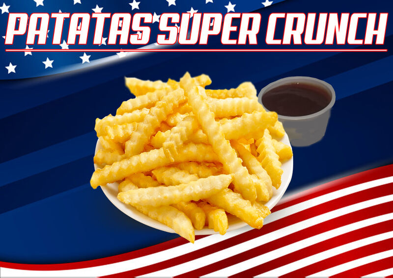 Patatas rizada super crujientes con salsa a elegir