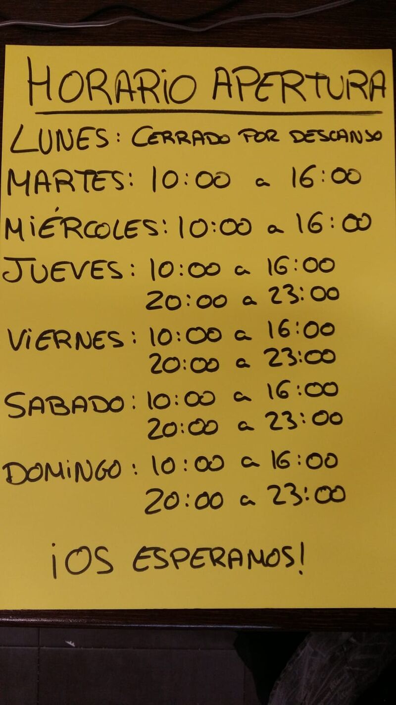 Nuestro horario