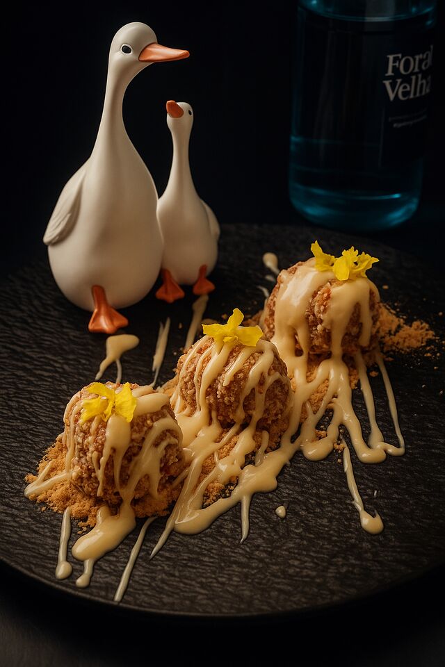 Huevos falsos de foie