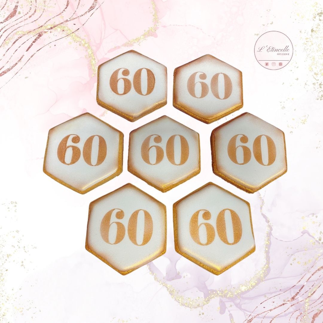 Sablés glaçage royal 60 Ans