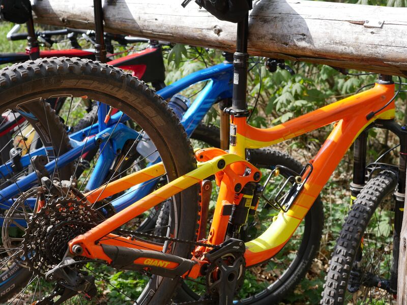 Mointainbike Pause an der Walthari-Klause