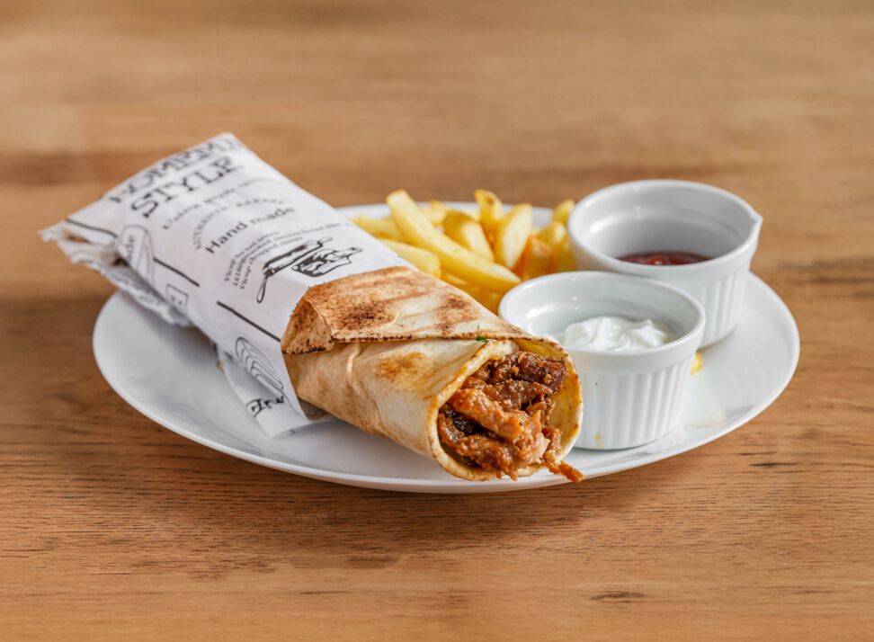 Chawarma veau 9€ (12€ avec des frites et un boisson)