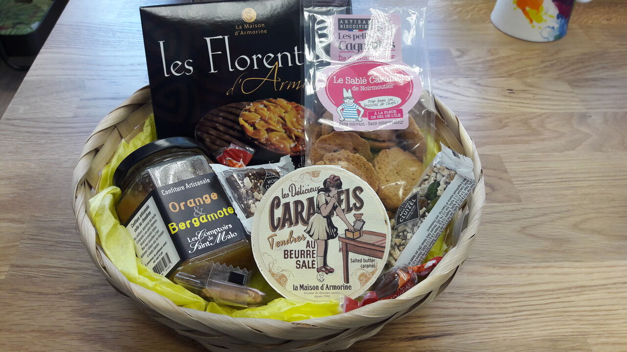 Panier gourmand sucré autour du caramel