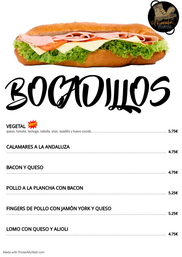 bocadillos