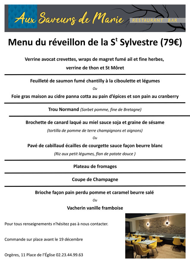 Menu nouvel an 25/26