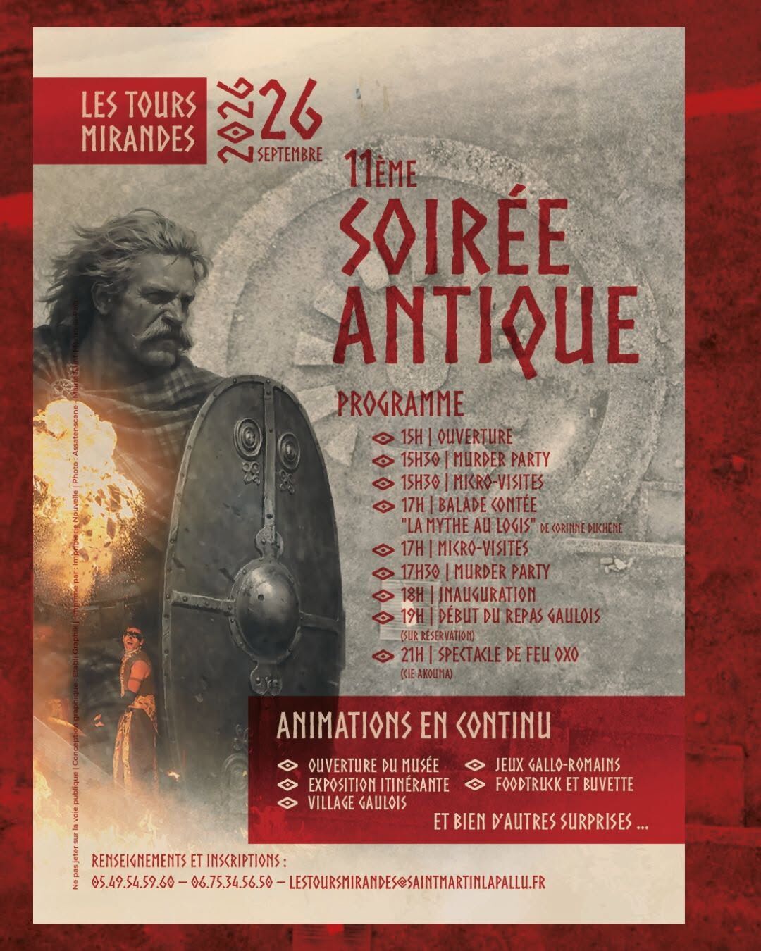 SAMEDI 26 : Soirée Antique