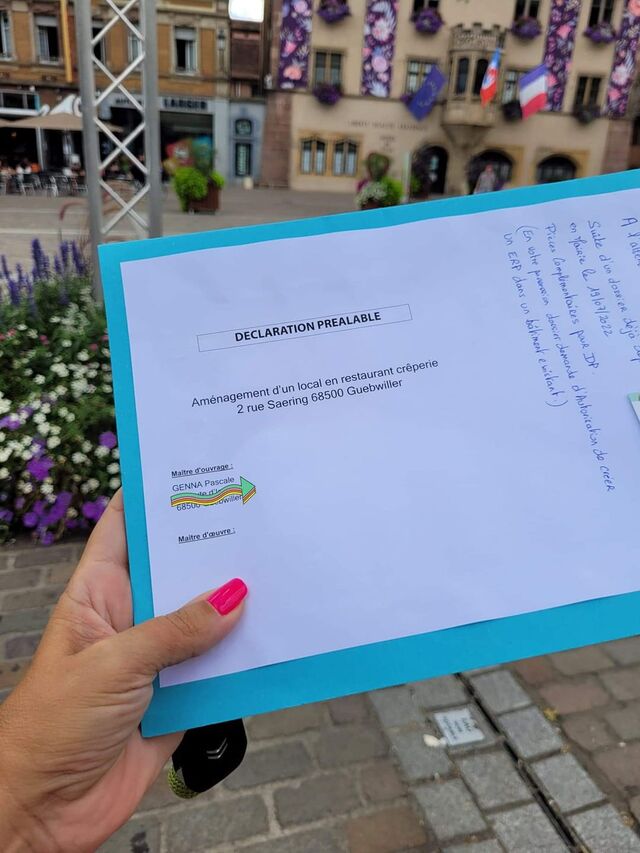 Juillet 2022 - On dépose le tout en Mairie de Guebwiller