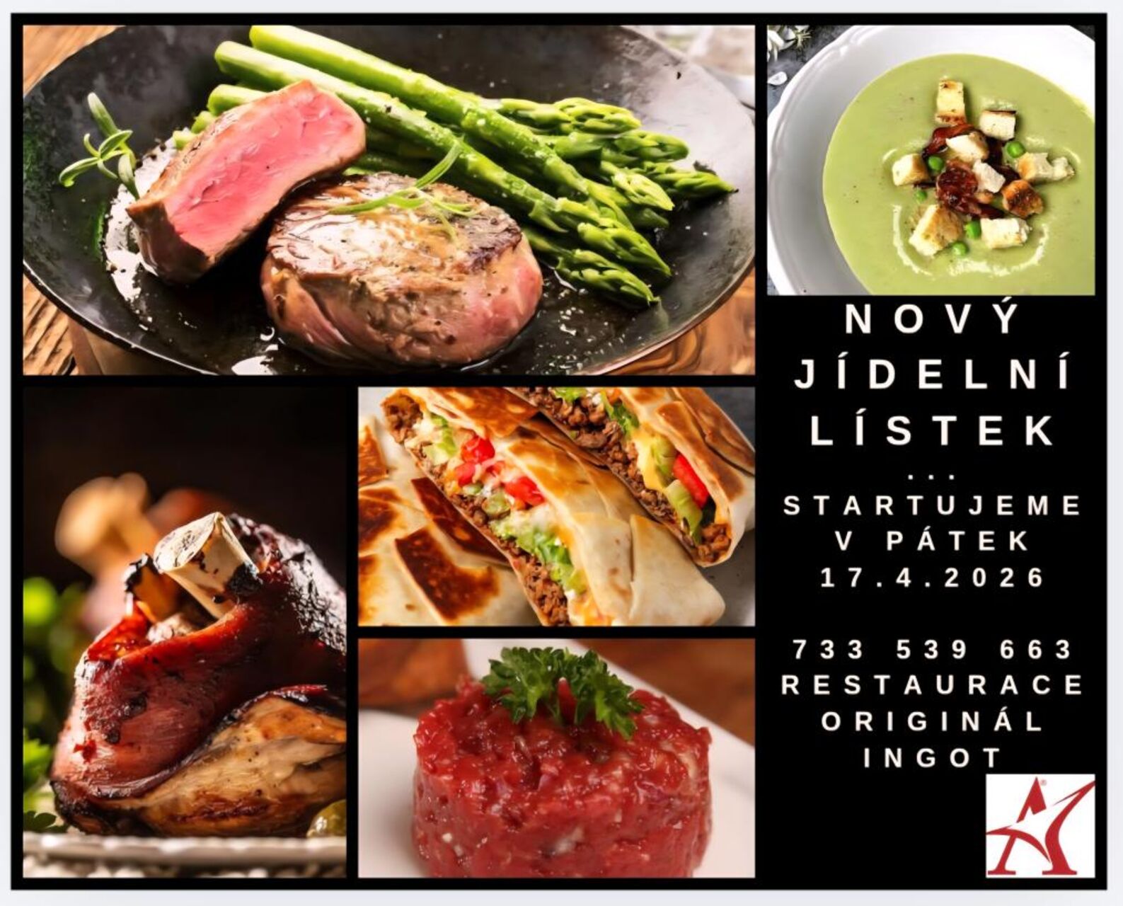 NOVÝ JÍDELNÍ LÍSTEK